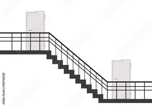 Door vector. Door way. background. fire door. stair. 