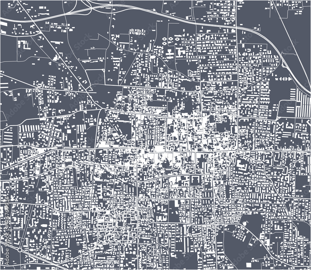 Fototapeta premium map of the city of Giugliano in Campania, Italy