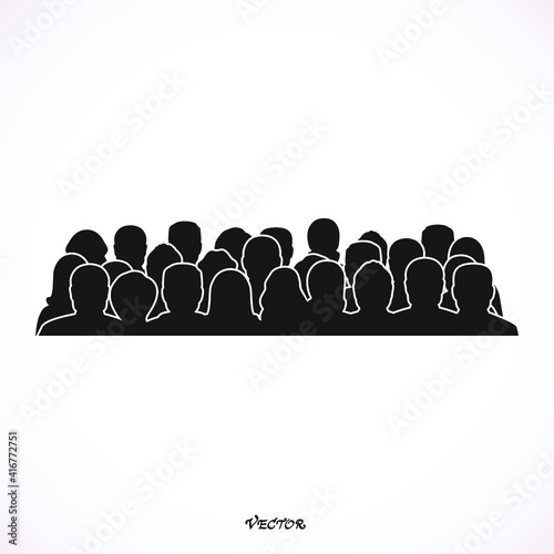 Silhouettes of Male, Female, Audiences.