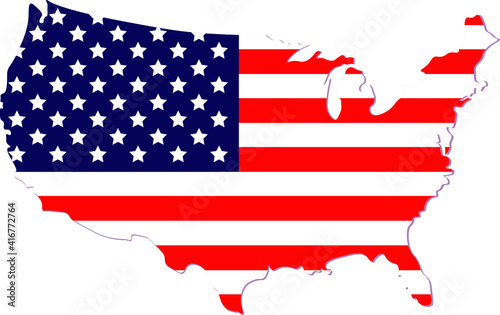 USA Map Flags