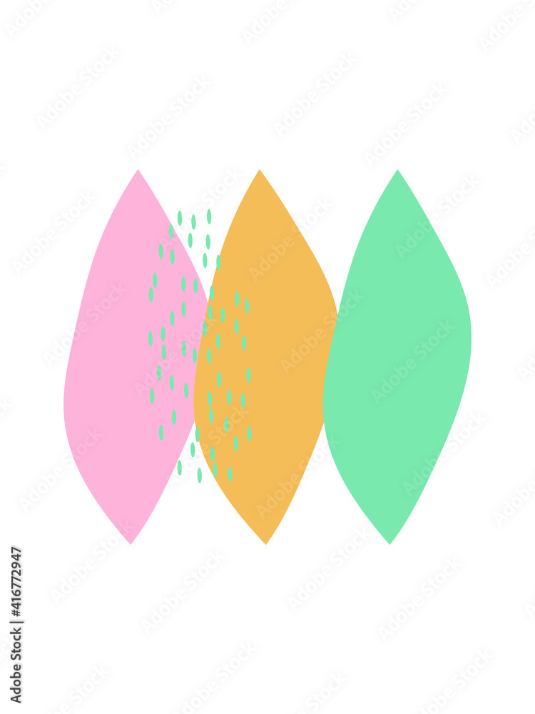 Modern and stylish poster templates with abstract shapes in three tones on white. Modern collages, invitations, flyers, posters, greeting cards, packaging and corporate identity design. Vector graphic Modern and stylish poster templates with abstract shapes in three tones on white. Modern collages, invitations, flyers, posters, greeting cards, packaging and corporate identity design. Vector graphic