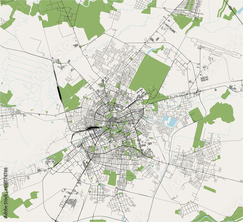 map of the city of Timisoara, Romania