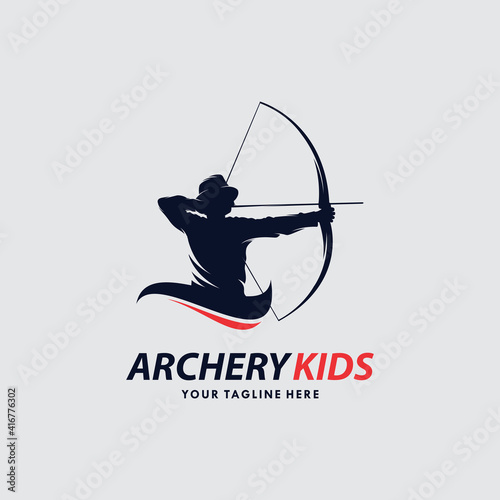 Archer Logo Template Design Vector, Emblem, Design Concept, Creative Symbol, Icon