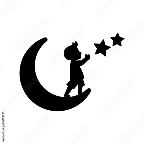 Dream child silhouette logo design