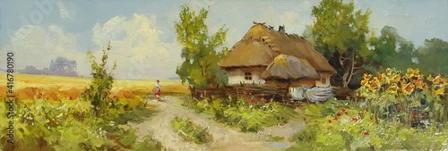 landscape in the village