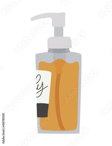 oily cleanser balm for skin care in a bottle