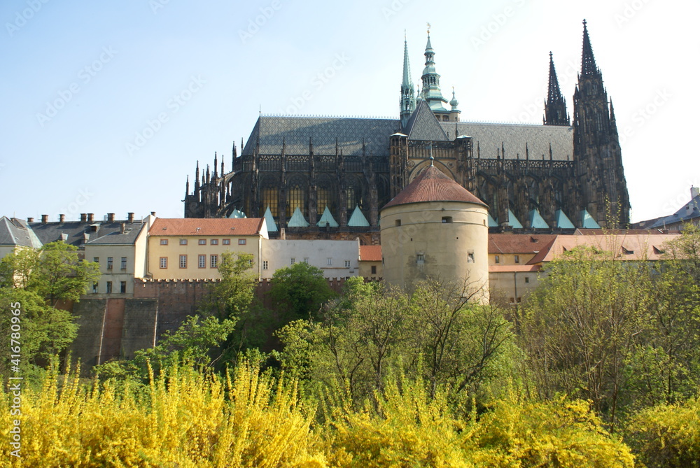 Prague, Czech Republic: panorama of Prague Castle with view of St. Vitus's Cathedral