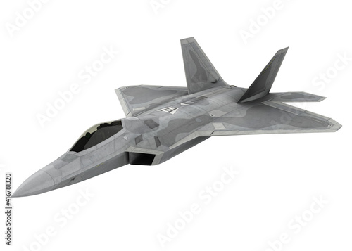 Military Fighter Aircraft Isolated