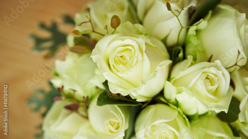 Wedding bouquet of various flowers 