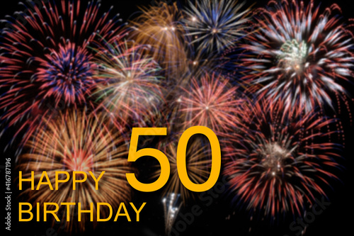 happy congratulations to the 50th birthday