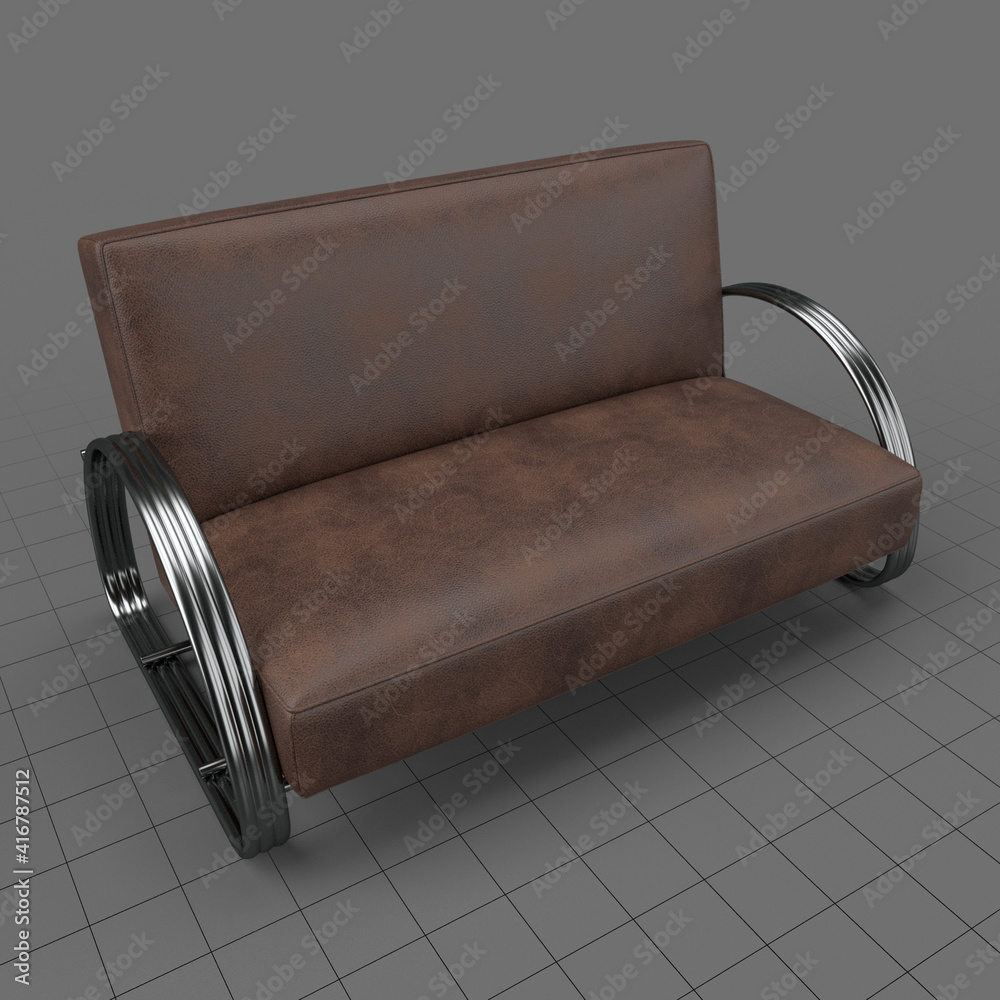 Loveseat sofa Stock 3D asset Adobe Stock