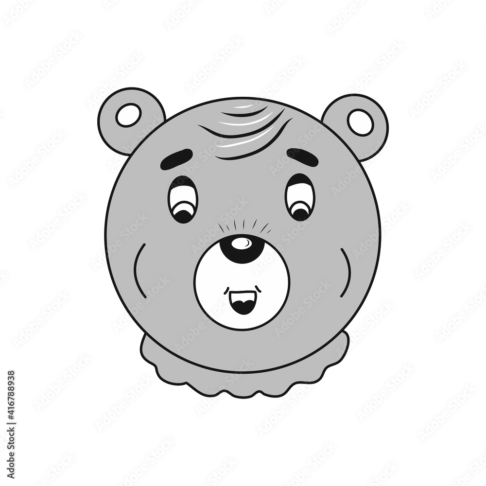 Cartoon bear illustration. Idea for logos, icons, decors, gifts, books. Isolated vector illustration. Ready-made art. Cartoon bear illustration. Idea for logos, icons, decors, gifts, books. Isolated vector illustration. Ready-made art.