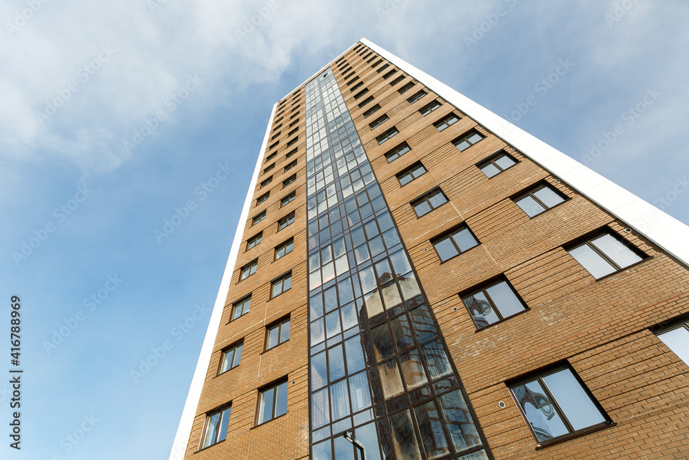 facade of a multistory building from bottom to top