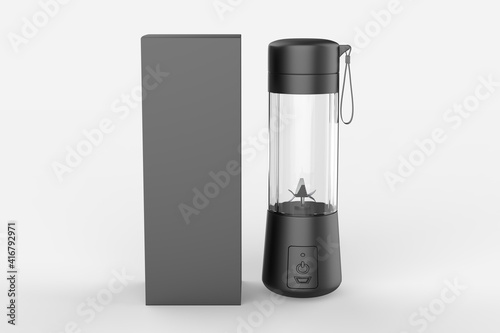 Kitchen appliance 380ml Mini usb rechargeable personal portable blender fruit3 3d illustration  photo
