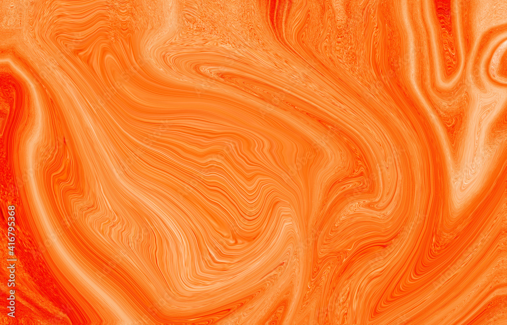 marble orange watercolor paint background.	