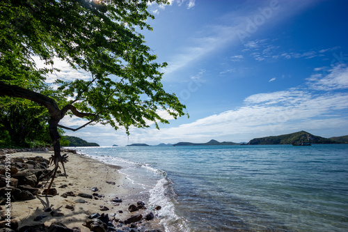 Beaches and rocks, Koh Samae San , The beach of Koh Samae San island at Chonburi in Thailand