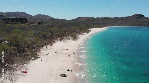 Aerial views of  Conchal beach in Guanacaste, Costa Rica