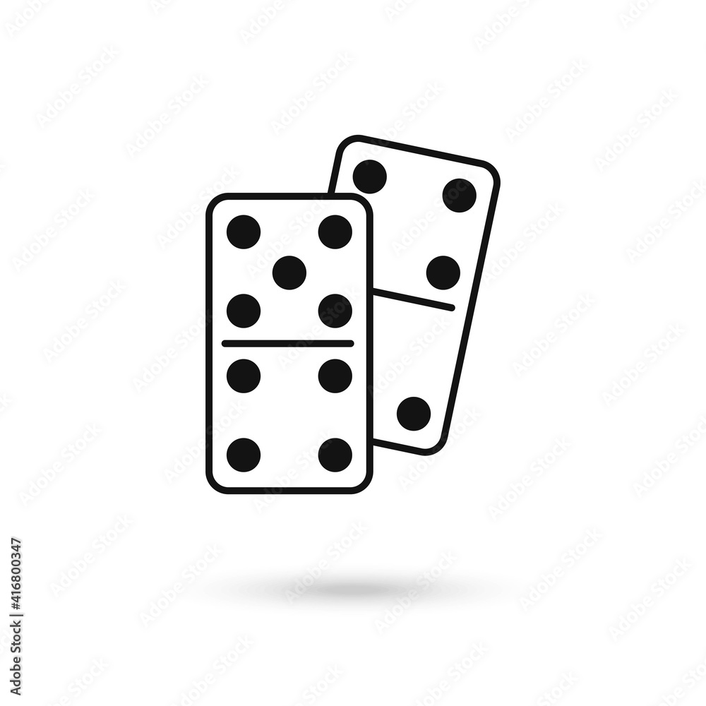 Domino dice vector icon. Flat sign for mobile concept and web design. Dominoes game icon. Domino dice vector icon. Flat sign for mobile concept and web design. Dominoes game icon.