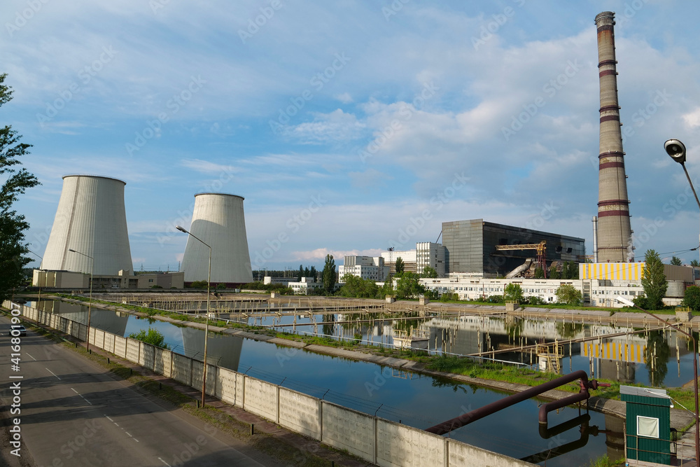 View on the heat electric power station View on the heat electric power station
