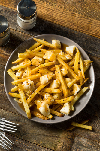 Homemade Unhealthy Canadian Poutine French Fries