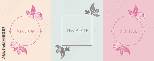 Vector design template for logo of magazines, books, invitation, postcards in trendy style