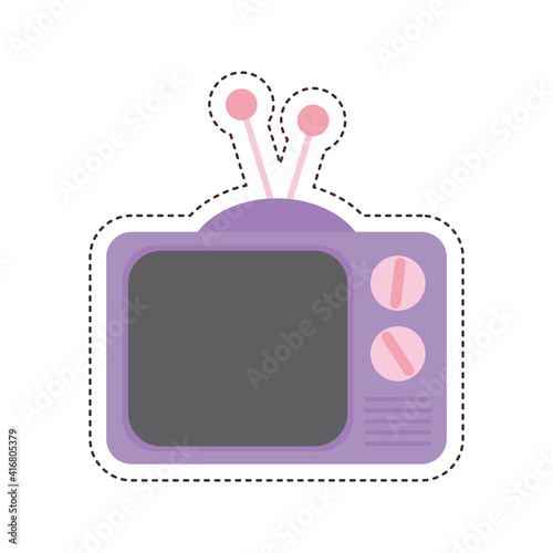 80s patch of a tv