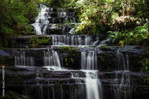 Close-up view of Terrace Falls, Blue Mountains, Australia.