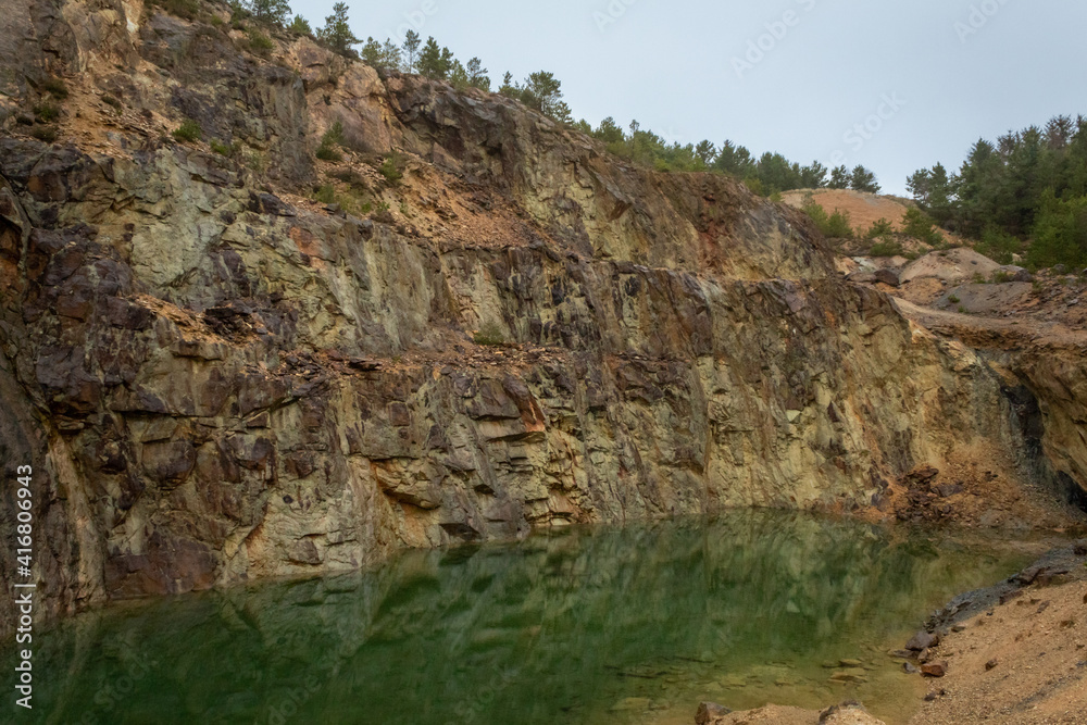 Green Pond Relecting Rock of a Mine / Quarry, Ireland Green Pond Relecting Rock of a Mine / Quarry, Ireland