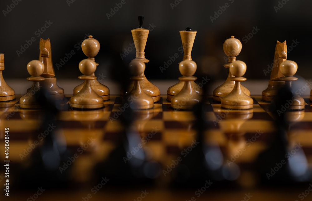 chess pieces on the chessboard chess pieces on the chessboard