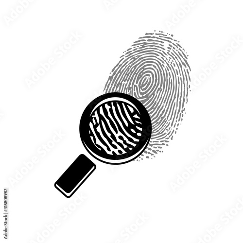 Fingerprint loupe element
