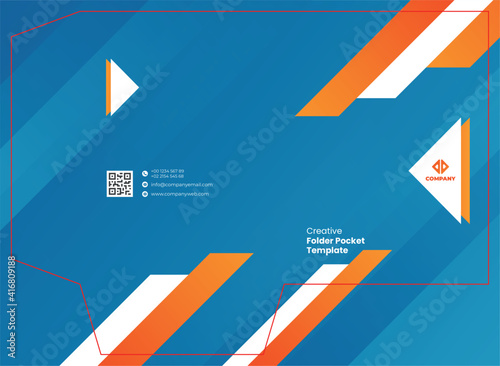 Pocket Folder Cover Design Template The Layout For The Presentation of The Company
