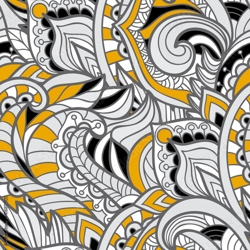 Seamless pattern with multicolor Paisley print