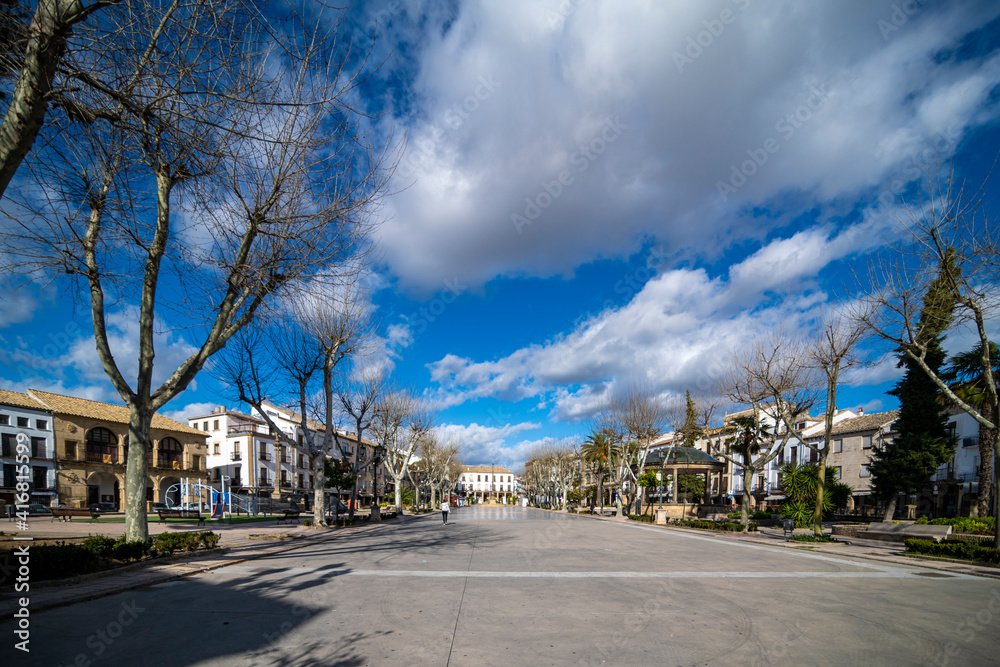 One of the most important square of Baeza, Jaen, Spain.