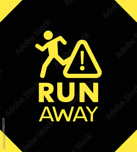 Run away symbol