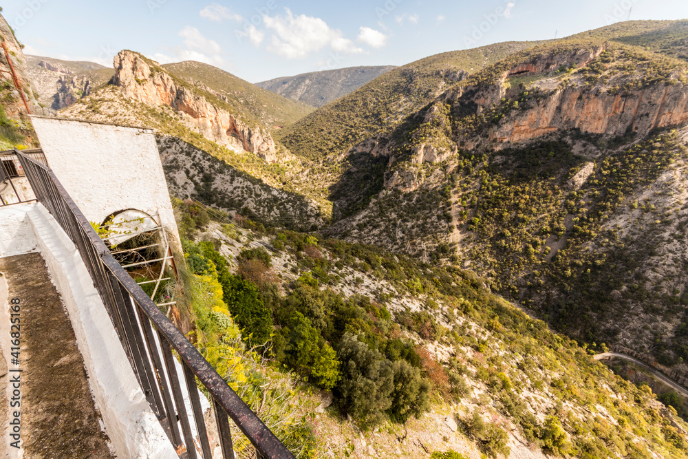 Kosmas, Greece. The Monastery of Panagia Elona in the Parnon Mountains in Kynouria Kosmas, Greece. The Monastery of Panagia Elona in the Parnon Mountains in Kynouria