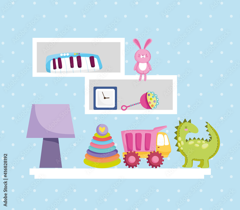 Fototapeta premium Kids toys cartoon