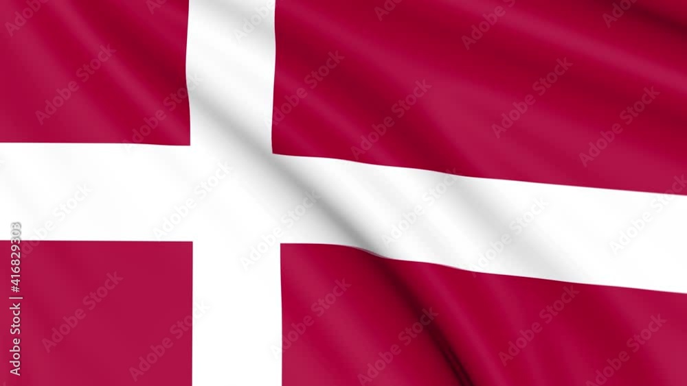 Denmark Flag, 4k 30 fps, bright and lightly textured, full screen, seamless loop 3d animation Denmark Flag, 4k 30 fps, bright and lightly textured, full screen, seamless loop 3d animation