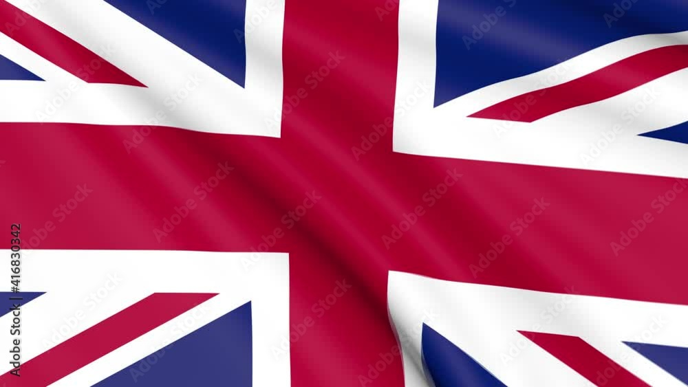England Flag, 4k 30 fps, bright and lightly textured, full screen, seamless loop 3d animation England Flag, 4k 30 fps, bright and lightly textured, full screen, seamless loop 3d animation