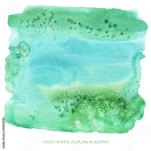 Green watercolor splash Abstract watercolour background