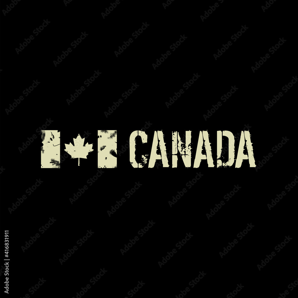 Stencil Canada to the Right of Distressed Canadian Flag Stencil Canada to the Right of Distressed Canadian Flag