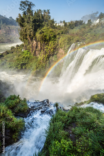 Brazil  Iguazu Falls. Landscape of waterfalls.