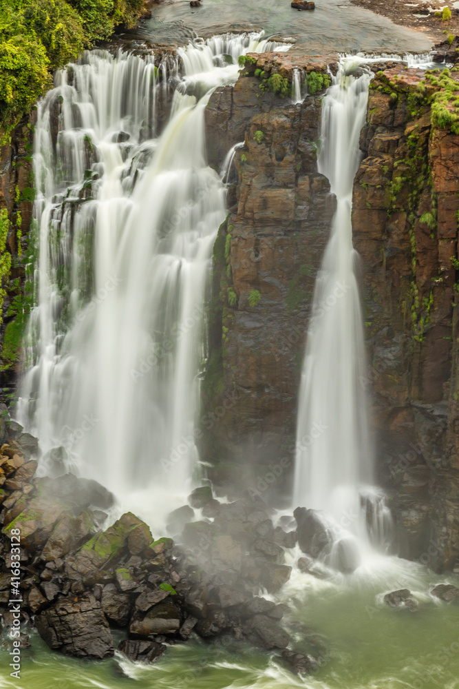 Obraz premium Brazil, Iguazu Falls. Landscape of waterfalls.