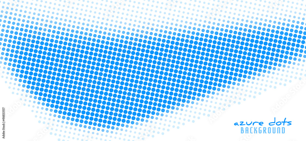 Fototapeta premium Dotted background with azure blue dots. Vector graphics
