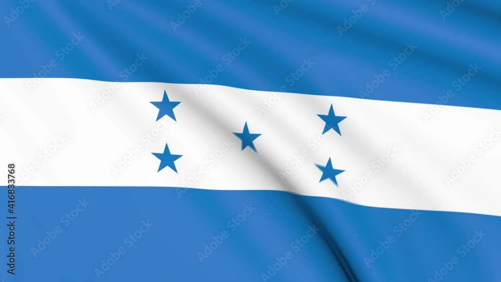 Honduras Flag, 4k 30 fps, bright and lightly textured, full screen, seamless loop 3d animation Honduras Flag, 4k 30 fps, bright and lightly textured, full screen, seamless loop 3d animation