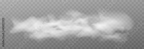 Obraz na plátně Vector cloud of smoke or fog