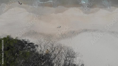 Aerial views of  Conchal beach in Guanacaste, Costa Rica