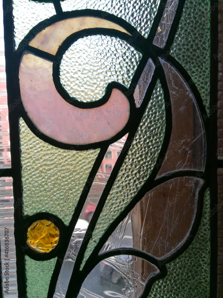 Stained glass in the palace Stained glass in the palace