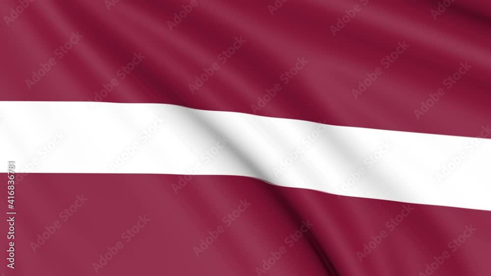 Latvia Flag, 4k 30 fps, bright and lightly textured, full screen, seamless loop 3d animation Latvia Flag, 4k 30 fps, bright and lightly textured, full screen, seamless loop 3d animation