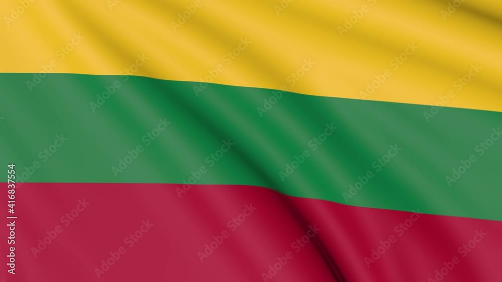 Lithuania Flag, 4k 30 fps, bright and lightly textured, full screen, seamless loop 3d animation Lithuania Flag, 4k 30 fps, bright and lightly textured, full screen, seamless loop 3d animation