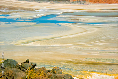 Laguna Salar de Talar with rock pile, San Pedro de Atacama, Antofagasta Region, Chile © Danita Delimont